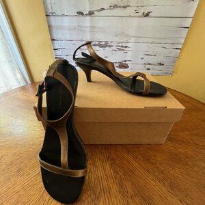 Donald J. Pliner Bronze Kitten Heel Sandals